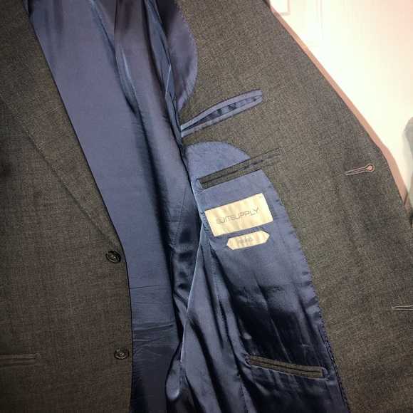 Wool Suit 38R Gray Vitale Barberis Canonico Italy - Picture 5 of 5